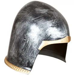 Silberner Mittelalter Krieger Helm - OS