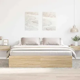 vidaXL Bettgestell 200 x 200 cm Braun