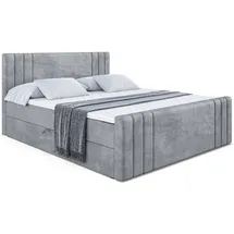 altdecor Boxspringbett 140 x 200 cm H3 Grau