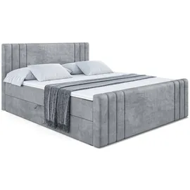 altdecor Boxspringbett 140 x 200 cm H3 Grau