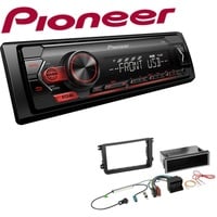 Pioneer 1-DIN Autoradio USB AUX Android Einbauset für Skoda