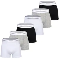Ellesse AMBRIA Trunks Schwarz / Weiß / Grau XXL 6er Pack