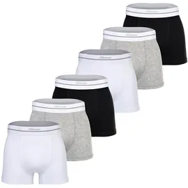 Ellesse AMBRIA Trunks Schwarz / Weiß / Grau XXL 6er Pack