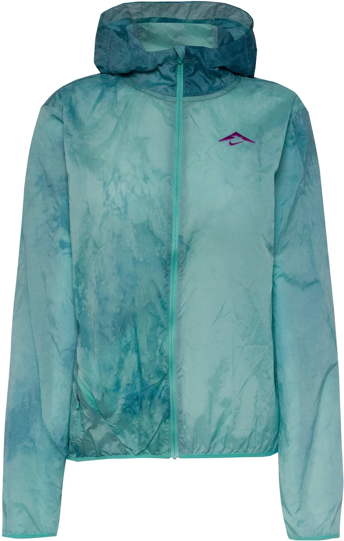 Nike K TRAIL REPEL Laufjacke Damen in green frost-vivid purple, Größe XS - türkis