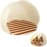 Generisch Pop-up Strandmuschel Für 3-4 Personen - 130x130x110cm Strandzelt Strands Zelts Mit 50+ UV Schutz, Tragbarer Automatisches Windschutz Wurfzelt Für Familie Camping Garten Strands (White-1 Pc)