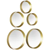 Mirrors and More Runde Dekospiegel Vivien 5er Set Wandspiegel mit Rahmen in Gold