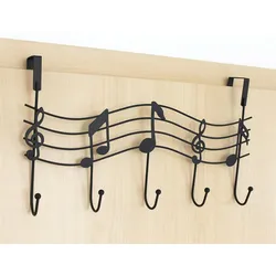 DanDiBo Türgarderobe Melody 131019 Schwarz Türhaken 42 cm Garderobe Kleiderhaken Haken