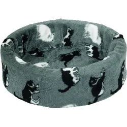 NOBBY Plüschbett grau mit Katzen Plueschbett grau mit Katzen 40 cm