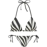 French Connection Triangel-Bikini Louise Schwarz/Creme 36 Cup C/D