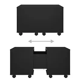 vidaXL Couchtisch Schwarz 60x60x38 cm Holzwerkstoff