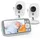 Avylet Babyphone mit 2 Kameras VOX Nachtsicht Babyfon Temperaturüberwachung Gegensprechfunktion Video Überwachung mit 4 Zoll Digital IPS Bildschirm Wireless Two-Way Audio Wiegenlieder