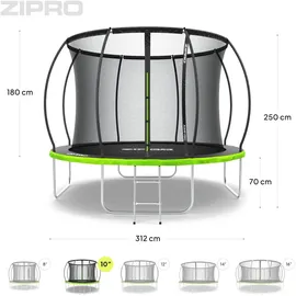 Zipro Jump Pro Premium 312 cm Schwarz/Grün
