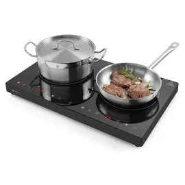 HENDI Induktionskocher doppelt, 2000W+1500W Black Line - Schwarz
