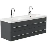 Posseik Waschbecken mit Unterschrank AURELION XL grafit 143,2 x 50,5 x 56,6 cm