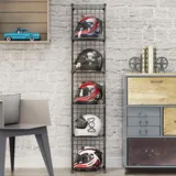JHLP Motorradhelm-Ständer – Bodenstehender Metall-Fahrradhelm-Halter, Schuhtaschen-Regal – Gitter Aufbewahrungsbehälter Schrank Schrank – Modulares Bücherregal Vitrine – Hut-Organizer