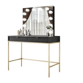 lookway Schminktisch, Schwarz, Holzwerkstoff, 104x78x50 cm, Schlafzimmer, Schminktische