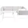 Beliani 6-Sitzer Lounge Set Aluminium grau/weiß