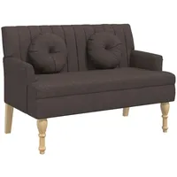 VidaXL Sitzbank mit Kissen Dunkelbraun 113x64,5x75,5 cm Stoff