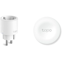 TP-Link Tapo Nano Smart WLAN Steckdose Tapo P115 mit Energieverbrauchskontrolle & TP-Link Tapo S200B - Intelligente Taste, benutzerdefinierte Aktionen