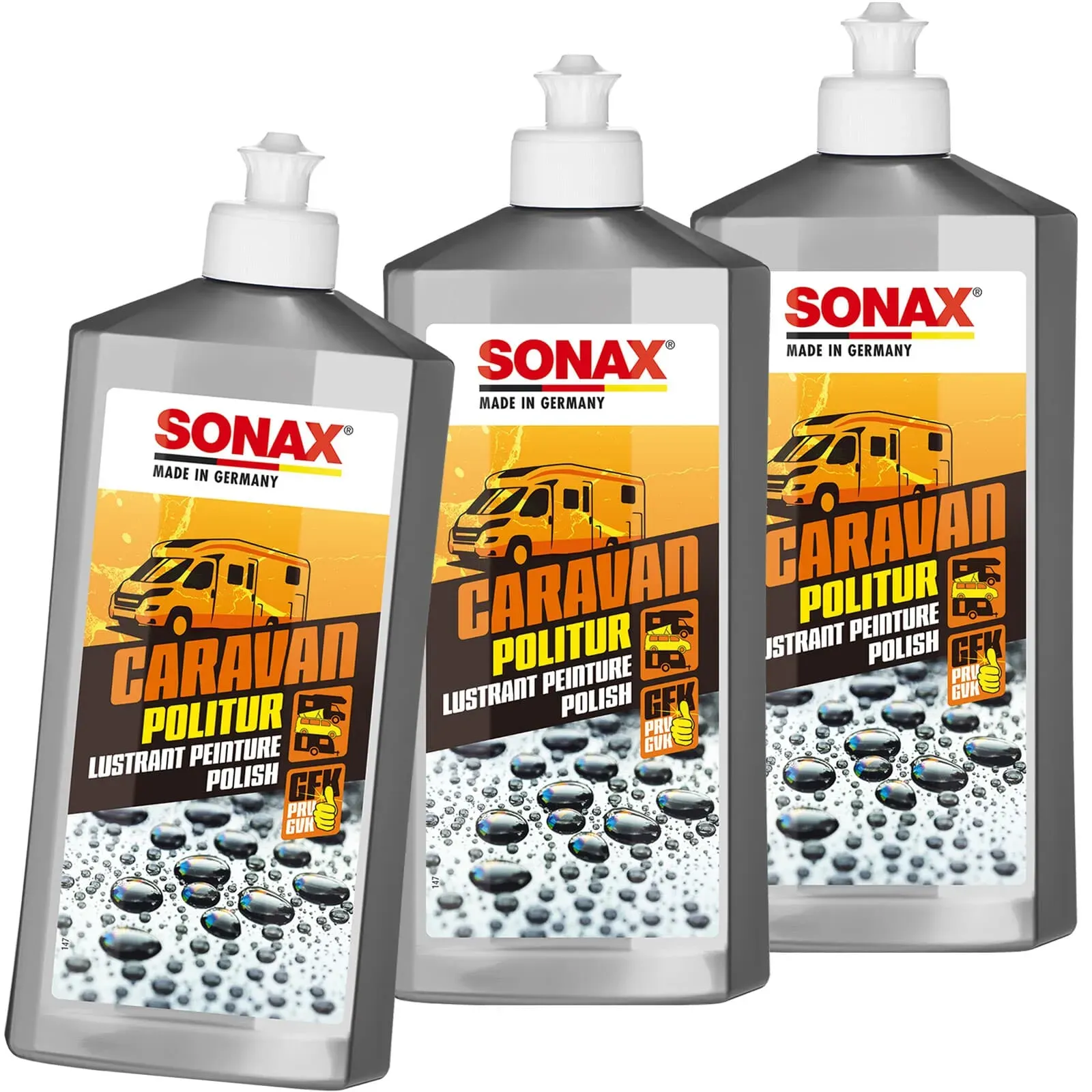 3x 500 Ml Sonax Caravan Politur Lackpolitur Polieren Pflege Wohnwagen Wohnmobil: