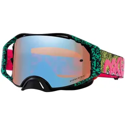 Oakley Airbrake MX Bengal Venom, Crossbrille Prizm - Türkis/Rosa/Gelb Blau/Violett-Verspiegelt