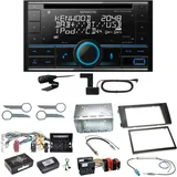 Kenwood DPX-7300DAB Bluetooth DAB CD USB Einbauset für Audi A6 4B Facelift