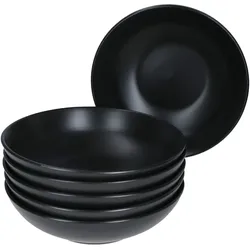 6er Suppenteller Set Kattegat 500 ml schwarz matt