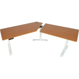 MCW Schreibtisch MCW-D40, Computertisch, 120° elektrisch höhenverstellbar ~ natur,