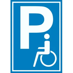 Behinderten Parkplatz Aufkleber A6 (105x148mm)