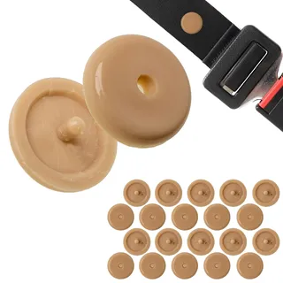 Gurt Knopf für Autogurt, 10 Paare, Hartplastik, Beige, für viele KFZ-Gurte, Sicherheitsgurt Rücklauf Sicherung, Sicherheitsgurt Nieten, Autogurt Niete Sitz, Autositz Gurtreparatur, Ersatzteil PKW