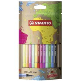 Stabilo Pen 68 Mini #mySTABILOdesign sortiert, 12er-Set, Etui (668/12-07-1)