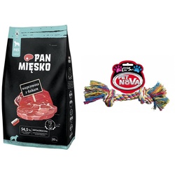 PAN MIĘSKO Schweinefleisch mit Wildschwein XL 20kg + Baumwollseil GRATIS! (Rabatt für Stammkunden 3%)
