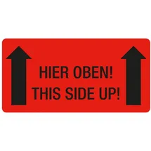 Eichner 250 EICHNER Warnetiketten rot »Hier oben!« 100,0 x 50,0 mm