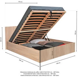 Weber Industries Doppelbett Madrid 160x200cm