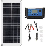 100a 40w Solar-set Mit Zwei Usb-buchsen, Ip65 Wasserdicht, 5-in-1 Monokristallines Solarpanel Für Camping