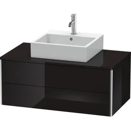 Duravit XSquare Waschtisch-Unterschrank XS491104040, 100x40x54,8cm, 2 Schubkästen, Schwarz Hochglanz