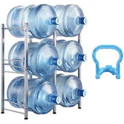 VEVOR Wasserkrughalter Einreihiges Wasserflaschenregal 6 Flaschen Zweireihig