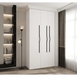 abiks möbel Drehtürenschrank COMO 120 x 245,5 x 50 cm Schwarz/Weiß