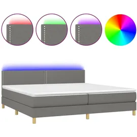 vidaXL Boxspringbett 200 x 200 cm Dunkelgrau