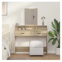 vidaXL Schminktisch mit Schubladen Sonoma Eiche 100x41x140 cm