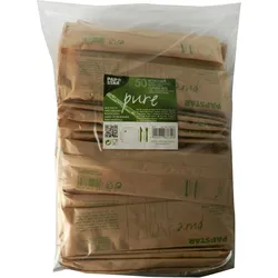 PAPSTAR 500 Besteckset, Holz "pure" : Messer, Gabel, Serviette in Papierbeutel