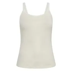 JBS of Denmark Wool Narrow Straps Top Elfenbein Wolle Large Damen