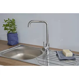 Respekta Einbauspüle 86 x 43,5 cm edelstahl + Handbetätigung