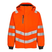 Engel Engel® Warnschutz Regenjacke Safety Pilotjacke, orange/anthrazit grau