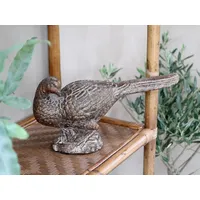 Chic Antique Dekofigur Fasan aus Eisen, H16/L31,5/B10 cm, antik