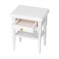 Mini-Holz-Nachttisch, glattes, umweltfreundliches, stilvolles Nachttisch-Spielzeug für Puppenschlafzimmer