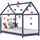 vidaXL Hausbett grau 70 x 140 cm Kiefer massiv grau