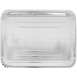 MONOUSO - Pappschale rechteckig Silber 25x34cm (100 Stück)