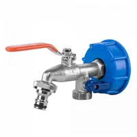 Bradas IBC S60x6 Wasserhahn mit 2 Ausgängen 3/4" mehrfarbig