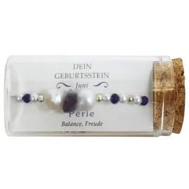 Jojo "Juni" Geburtsstein Armband im Gläschen